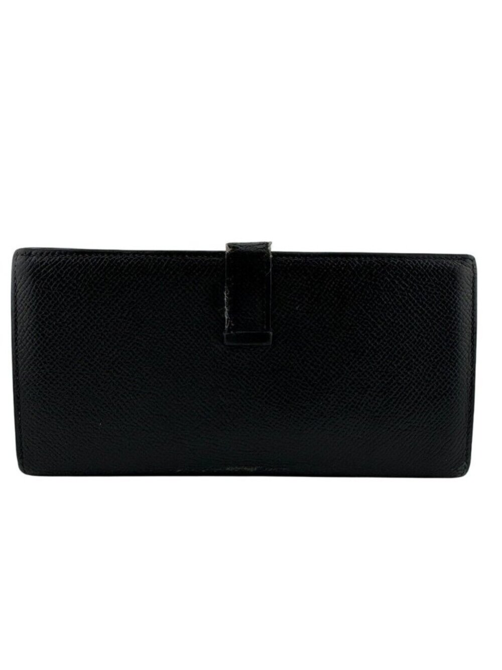 Hermes Bearn Soufflet Leather Wallet Black